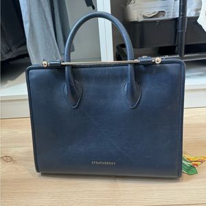 Strathberry navy handbag